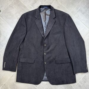 Ralph Lauren Sport Coat 46L Black Fine Wale Corduroy 3 Button Jacket